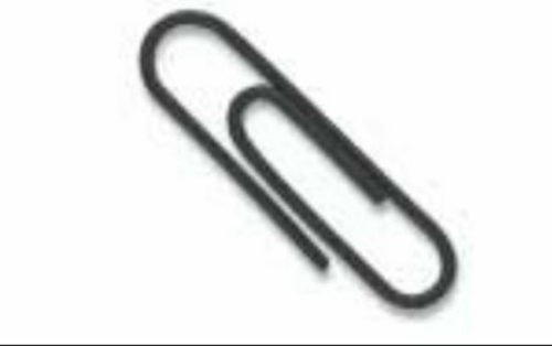 Vinyl Coated Paper Clips #1 Standard Size 100 Pack BLACK ()