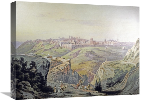 Global Gallery GCS-268377-22-142 22 in. A View of Jerusalem Art Print 