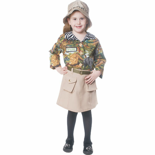 Dress Up America 514-T2 Safari Explorer Girls Child Costume - Size T2