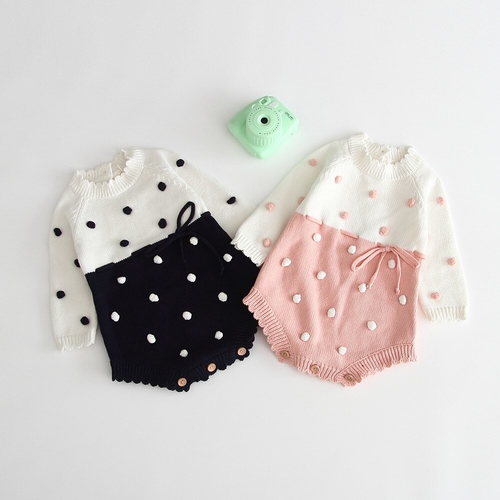 0 24M Newborn Infant Kids Girls Rompers Knit