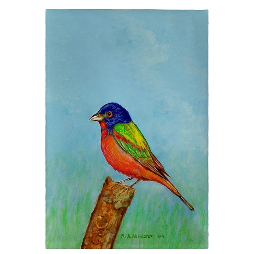 Betsy Drake GT920 20 x 20 in. Painted Bunting Guest Towel