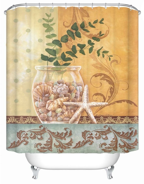 Seashells Vase Shower Curtain