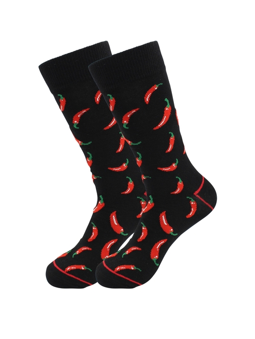 Cozy Designer Trending Food Socks - Chili Pepper for Men and Women   