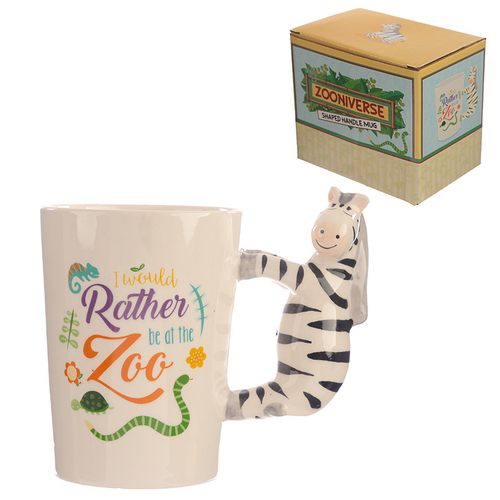 Collectable Shaped Handle Mug - Zebra