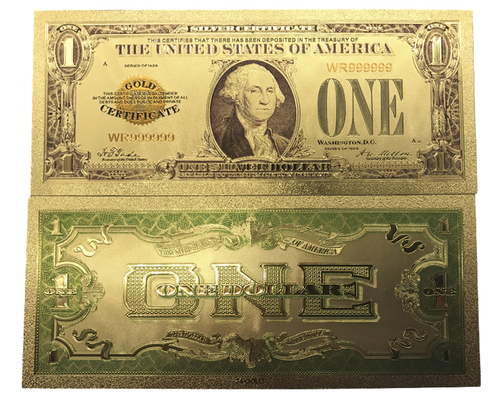 Blinkee PPD12k-1 Premium Replica 1 Dollar Paper Money Bill 24k Gold Pl