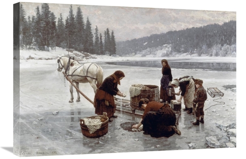 Global Gallery GCS-277468-30-142 30 in. Laundering, a Winters Day 