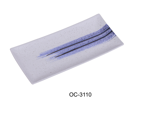 Yanco OC-3110 Ocean 10" X 4 1/4" RECTANGULAR SUSHI PLATE