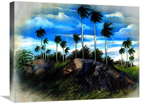 Global Gallery GCS-477337-1824-142 18 x 24 in. Windy Palms Art Print -