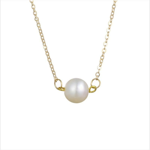 Pearl on Chain Necklace 