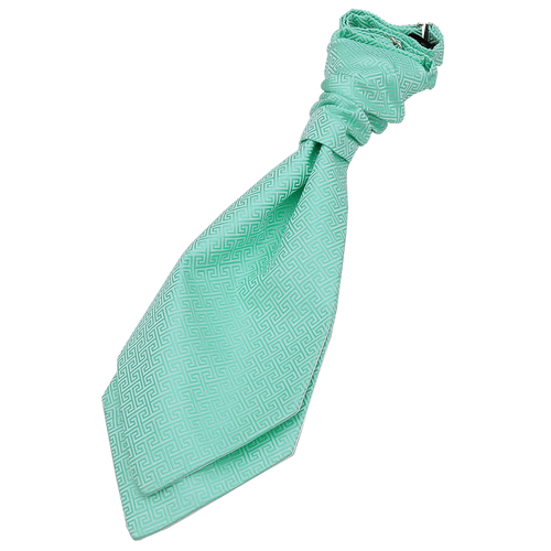Greek Key Pre-Tied Ruche Cravat - Boys - Mint Green