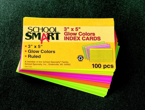 School Smart 088709 5 x 8 In. Blank Heavyweight Plain Index Card- Cana