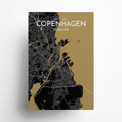 Copengagen City Map Poster