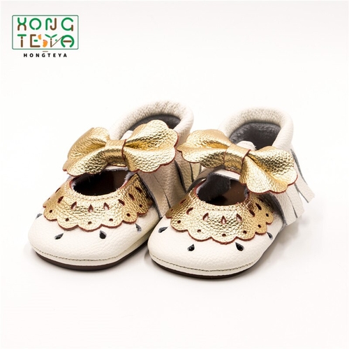 Baby Shoes Genuine leather Fringe Bow Newborn