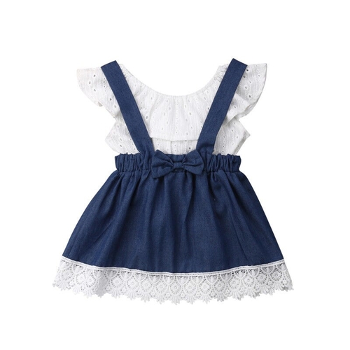 2019 New Summer Toddler Baby Girls Lace Off