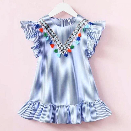 Toddler Baby Girls Kids Summer Dresses Striped