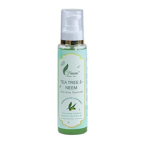 Frescia Tea Tree & Neem Anti Acne Face Wash | Effective for Pimples,