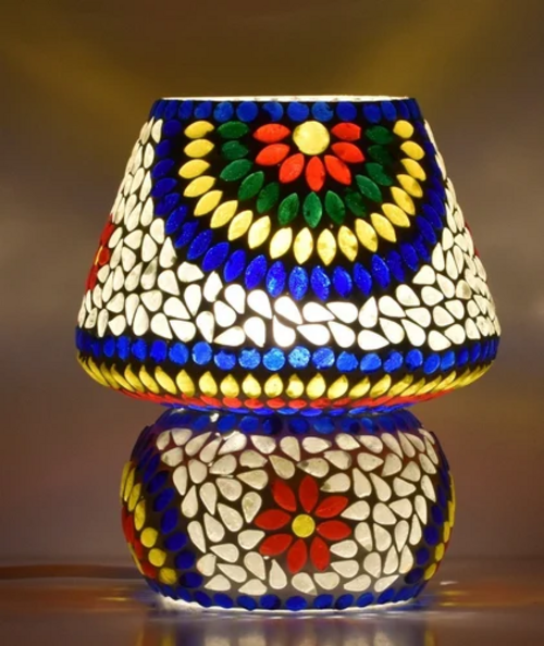 Glass Mosaic Table Top Lamp