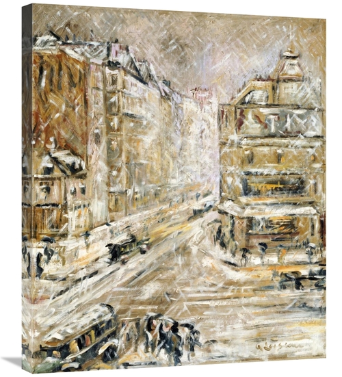 Global Gallery GCS-266786-30-142 30 in. Rue De Clignacourt in the Snow