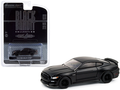 2016 Ford Mustang Shelby GT350 \Black Bandit\" Series 24 1/64 Diecast