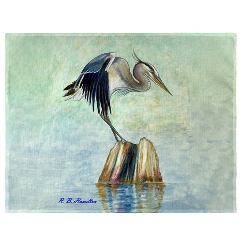 Betsydrake PM1175 14 x 18 in. Balancing Heron Place Mat - Set of 4