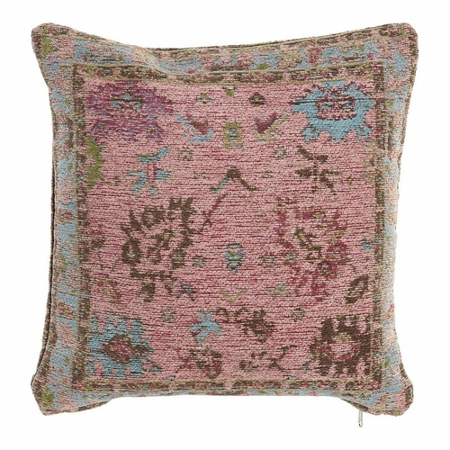 Cushion DKD Home Decor 8424001832422 Green Lilac Light Pink Squared