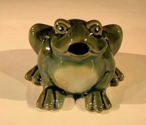 Miniature Ceramic Frog Figurine - 3"