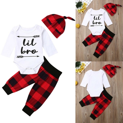 3PCS Newborn Baby Boy Girl Clothes Romper