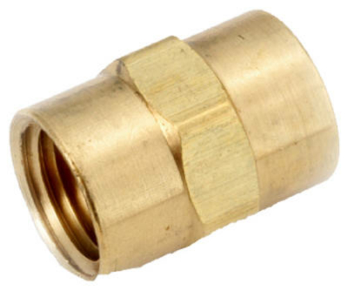 Anderson Metals 756103-08 0.5 in. Brass Coupling- Pack Of 5