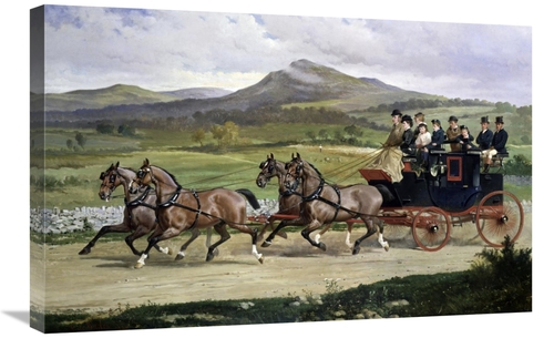 Global Gallery GCS-279483-30-142 30 in. Coach & Four Horses on the Ope