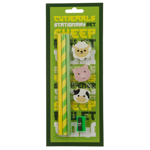 Cutiemals Farm 7 Piece Stationery Set