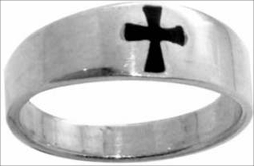 Solid Rock Jewelry 42457 Ring Malta Cross Enameled Style 412 Stainless