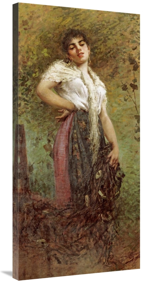 40 in. An Italian Fisherwoman Art Print - Egisto Lancerotto