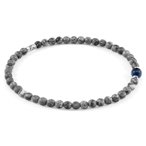 Jasper and Sodalite Walter Silver and Stone SKINNY Bracelet