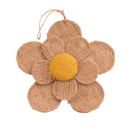 Wing Tai FA3142CR-8 8 In. Natural Burlap Daisy Hanger