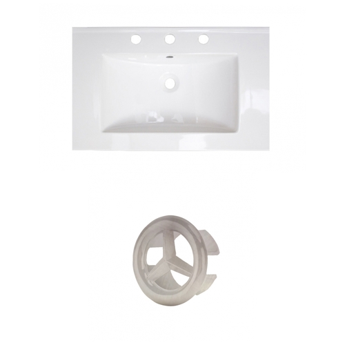 American Imaginations AI-21357 24 in. Rectangle 3H8 in. Ceramic Vanity