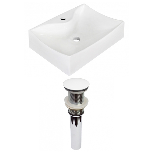American Imaginations AI-31256 21.5 in. Wall Mount White Vessel Set fo