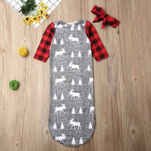 Pudcoco Autumn Newborn Baby Xmas Swaddle Wrap