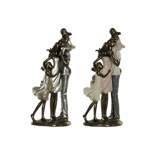Decorative Figure DKD Home Decor 12,5 x 10,5 x 28 cm Pink Copper