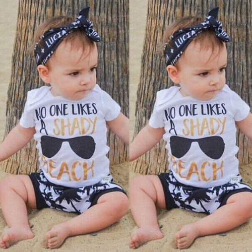 Casual Hot kids Sets Newborn Baby Boys Letter