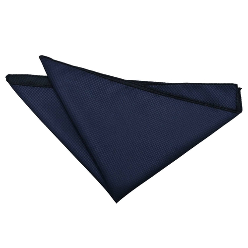 Solid Check Handkerchief - Navy Blue