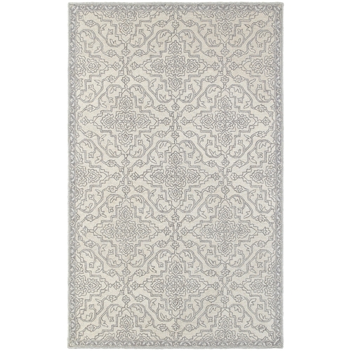 Oriental Weavers Manor 81206 4x6  Rectangle - Stone/ Grey-100% Wool