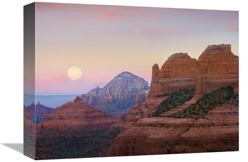 Global Gallery GCS-396419-1216-142 12 x 16 in. Moon Setting As Seen Fr