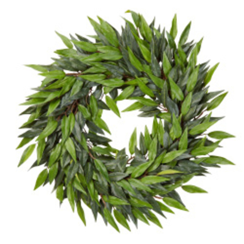 Trademark 50-LG1195 18 in. Artificial Ficus Microphylla Leaf Wreath - 