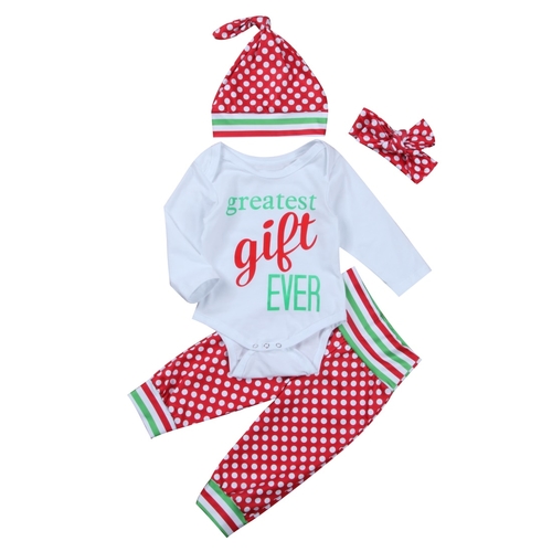 Newborn Baby Girl Xmas Dot Outfits Clothes