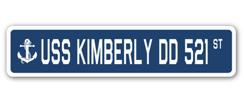 SignMission SSN-Kimberly Dd 521 4 x 18 in. A-16 Street Sign - USS Kimb