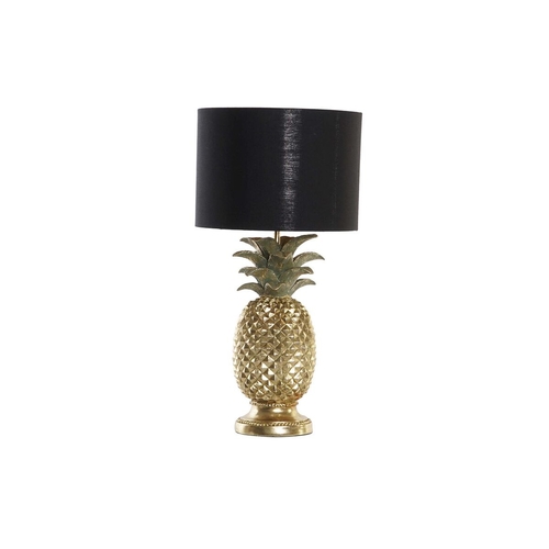 Desk lamp DKD Home Decor Pineapple Black Golden Polyester Resin 50 W