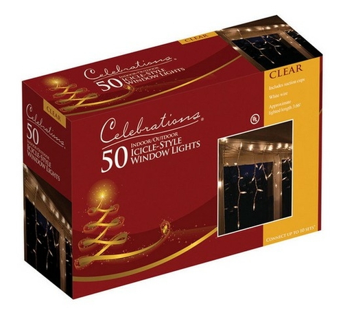 Celebrations 14098-73A Mini Window Icicle Light Set