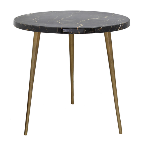 Side table DKD Home Decor Golden Brown Aluminium (46 x 46 x 46 cm)