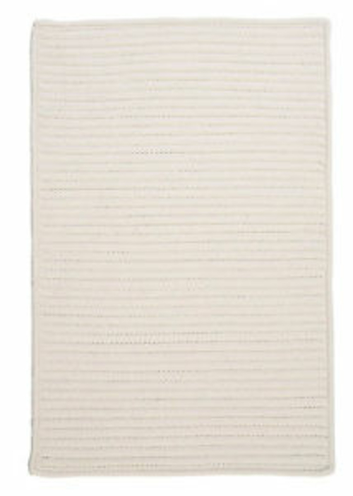 Colonial Mills Rug H141R024X096S Simply Home Solid - White 2 ft. x 8 f