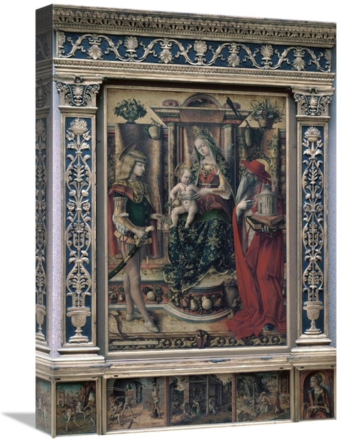 Global Gallery GCS-277151-22-142 22 in. Madonna & Child with St. Jerom